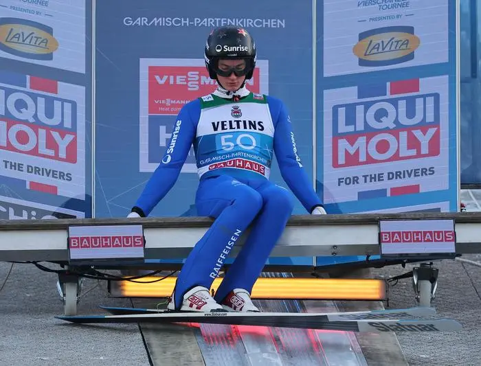 GARMISCH-PARTENKIRCHEN,GERMANY,01.JAN.26 - NORDIC SKIING, SKI JUMPING - FIS World Cup, Four Hills Tournament, large hill, men. Image shows Juri Kesseli (SUI). Photo: GEPA pictures/ Thomas Bachun