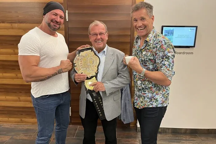 Bambikiller Chris Raaber, Kammerns Bürgermeister Karl Dobnigg und Armin Assinger