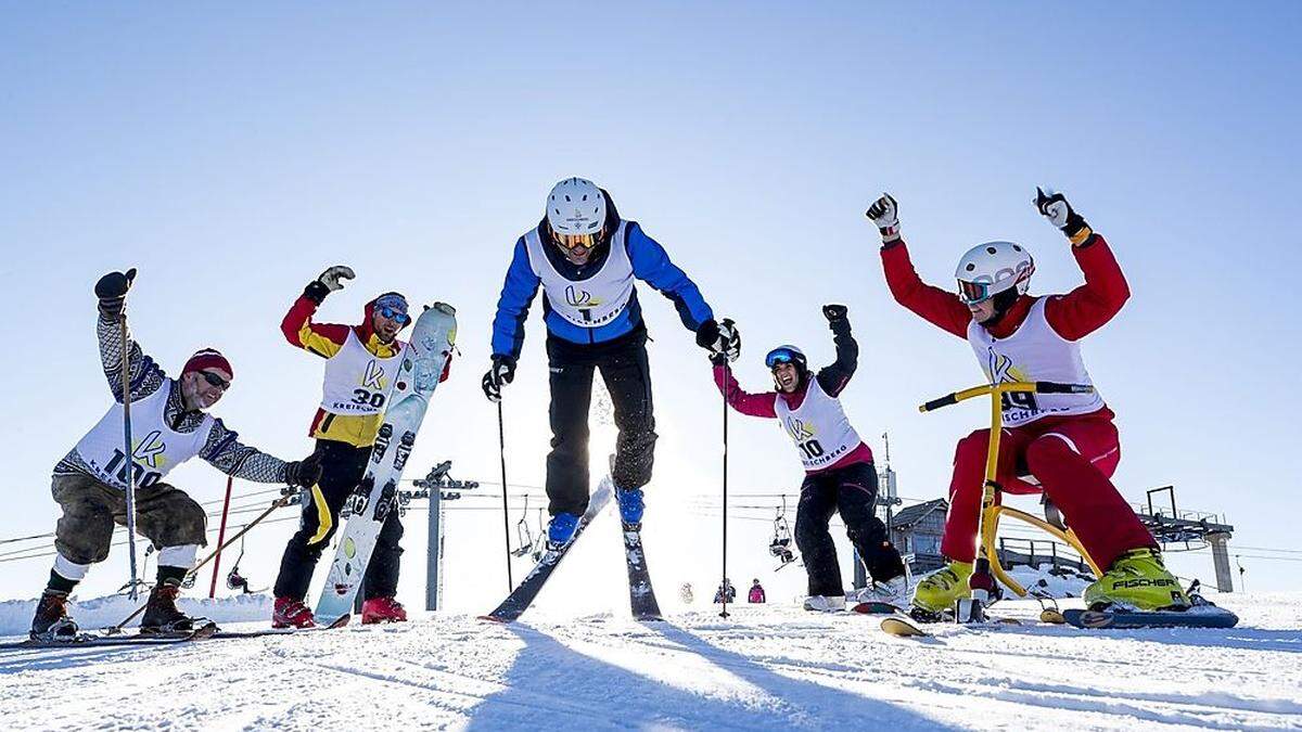 Ob Ski, Snowboard, Skibob oder Langlaufski: Beim &quot;Kreischer&quot; ist alles erlaubt