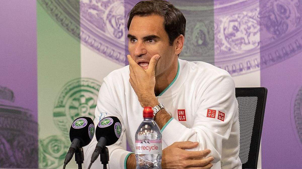 Roger Federer bei der Pressekonferenz nach seiner Niederlage