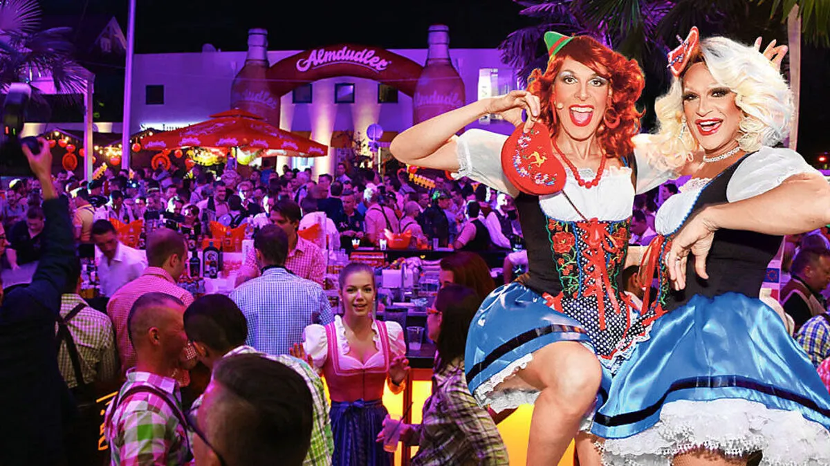 Los geht es mit der „Almdudler Trachtenparty“ mitten in Velden. Nicht fehlen dürfen die Dirndl-Queens Mataina & Melli