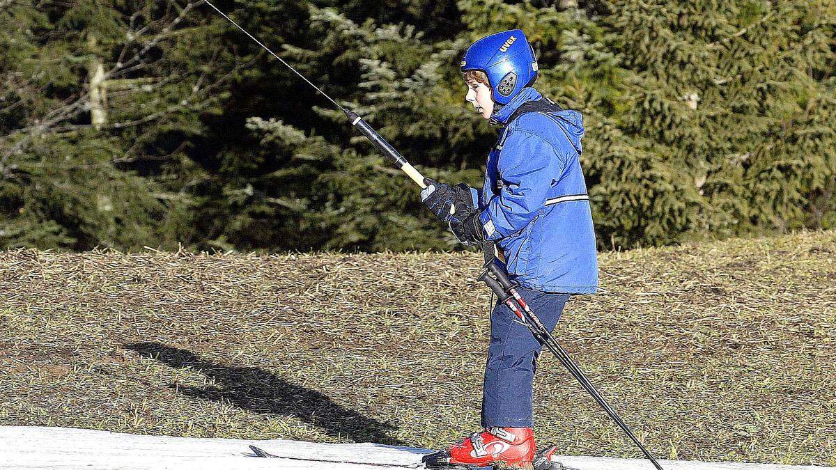 Kleine Skifahrer hatten es bislang im Grazer Umland schwer... (Symbolfoto)