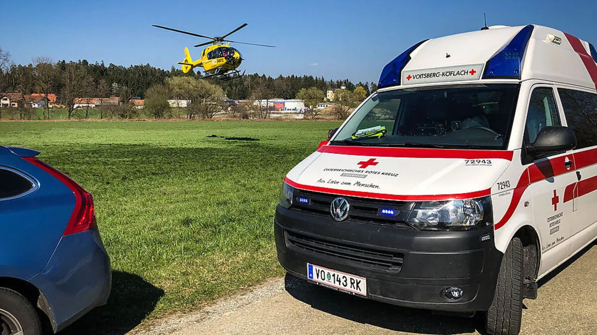Das Rote Kreuz, der Rettungshubschrauber C 12 und die Polizei standen im Einsatz