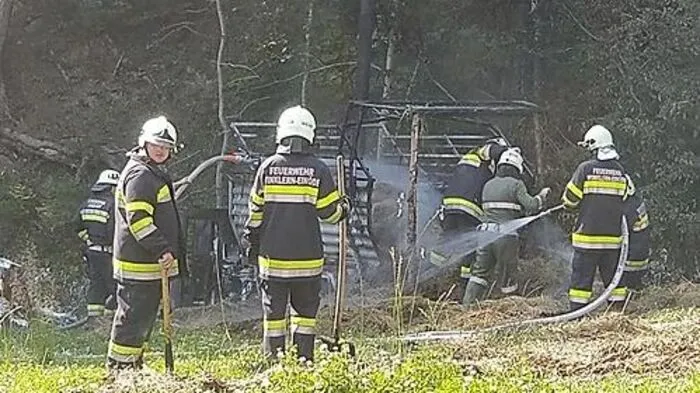 Auch die FF Treffen stand im Löscheinsatz 
