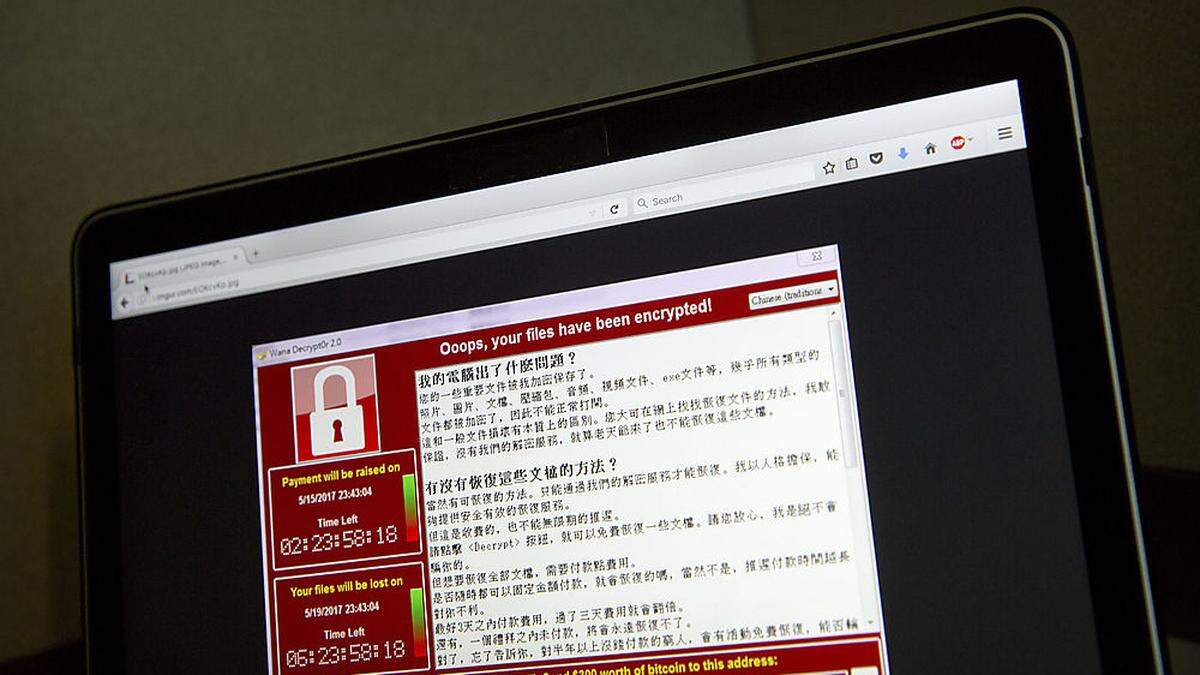 Die Schadsoftware &quot;WannaCry&quot; verschlüsselt persönliche Daten