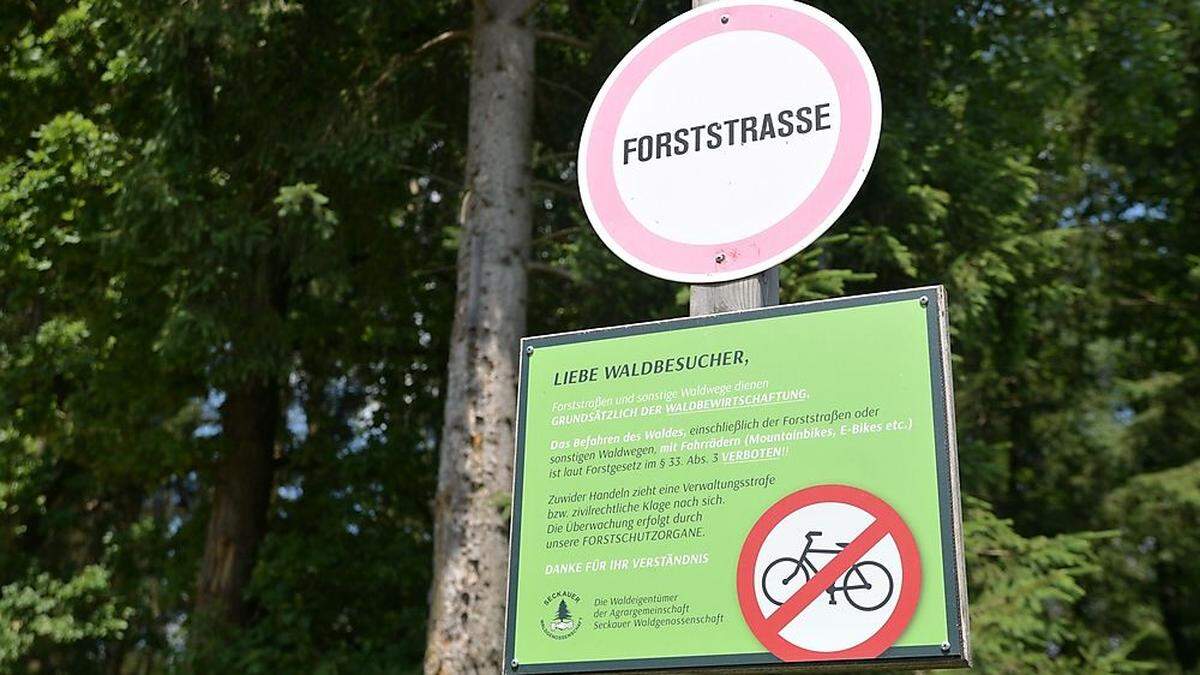 Im Tremmelberg-Gebiet ist das Mountainbiken verboten