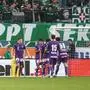 VIENNA,AUSTRIA,28.SEP.25 - SOCCER - ADMIRAL Bundesliga, SK Rapid Wien vs FK Austria Wien. Image shows the rejoicing of A.Wien with Noah Botic (A.Wien).
Photo: GEPA pictures/ Armin Rauthner