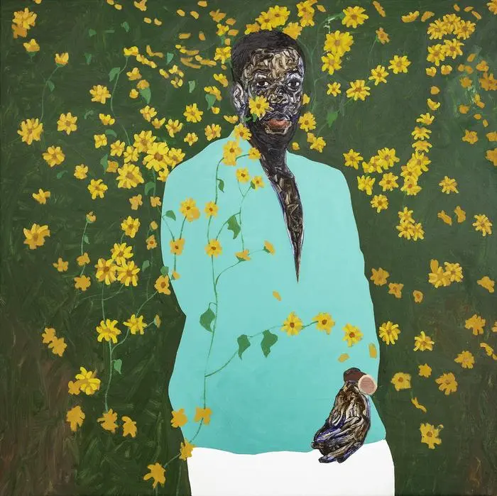 Amoako Boafo, Sunflower Field, 2022