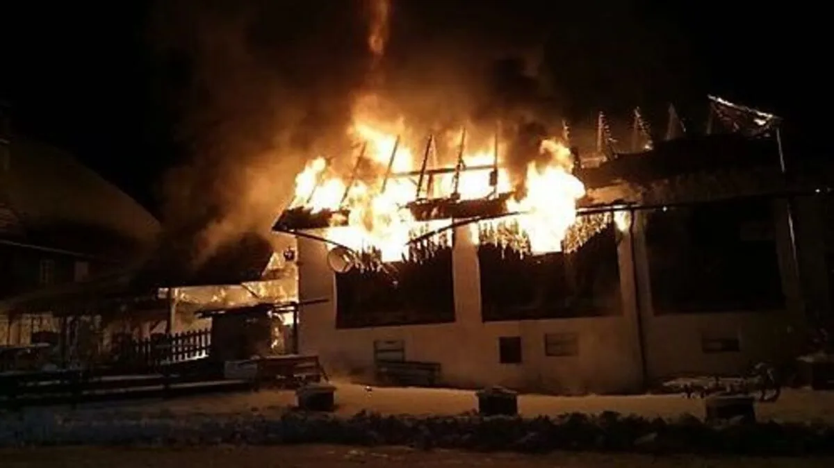 Der Stadl auf der Marhube ist niedergebrannt