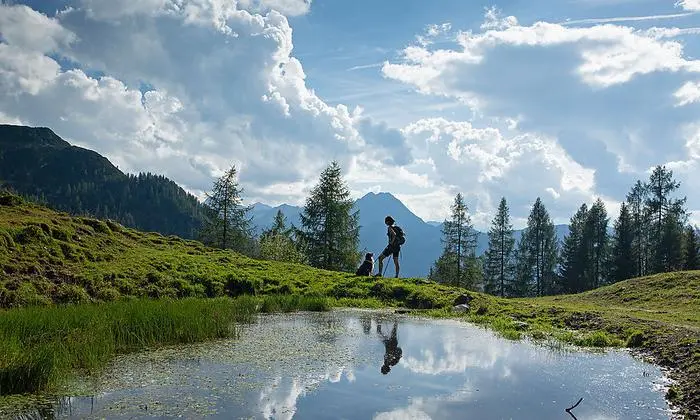 Die Landschaft am Lackenalmsattel läd zum Verweilen ein. 