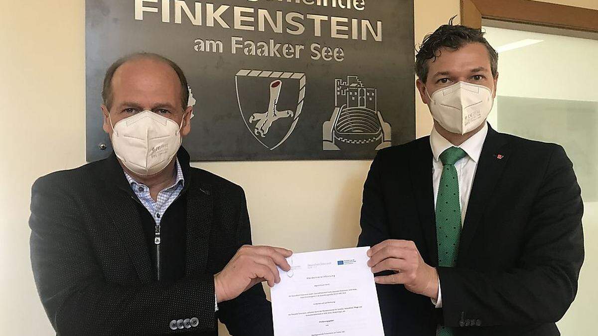 Finkensteins Bürgermeister Christian Poglitsch (links) und Nationalratsabgeordneter Peter Weidinger