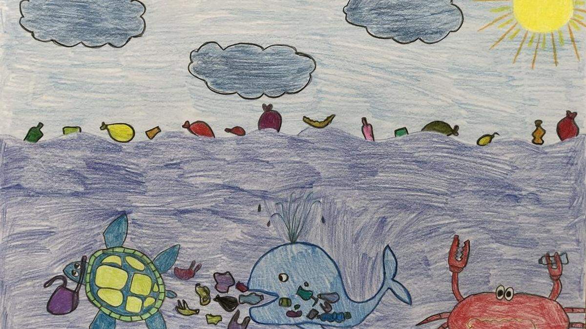 Kinder zeichneten im Rahmen des Projekts &quot;Climate4Kids&quot; ihre Lernerlebnisse