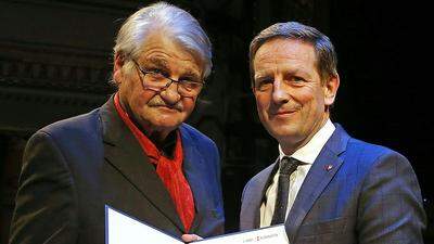 Peter Turrini mit Kulturreferenten Christian Benger (ÖVP)