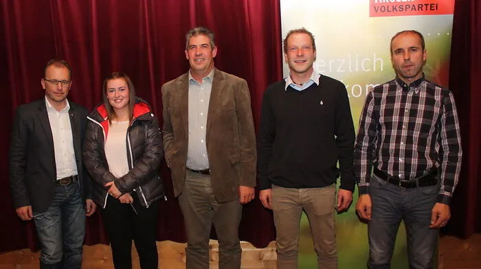 Martin Mayerl, Margareta Walser, Josef Lusser, Gerhard Haider und Andreas Schett