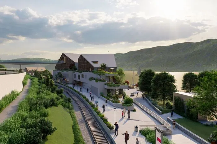 Die Brücke Richtung Kanzelbahn beginnt quasi im Hotel