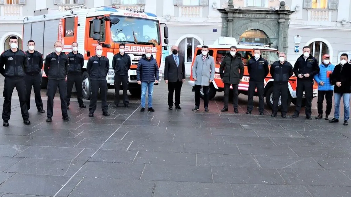 Der neue Feuerwehrchef stellte sich bei Bürgermeister Christian Scheider, Magistratsdirektor Peter Jost, den Offizieren und einem Teil der Mannschaft vor.