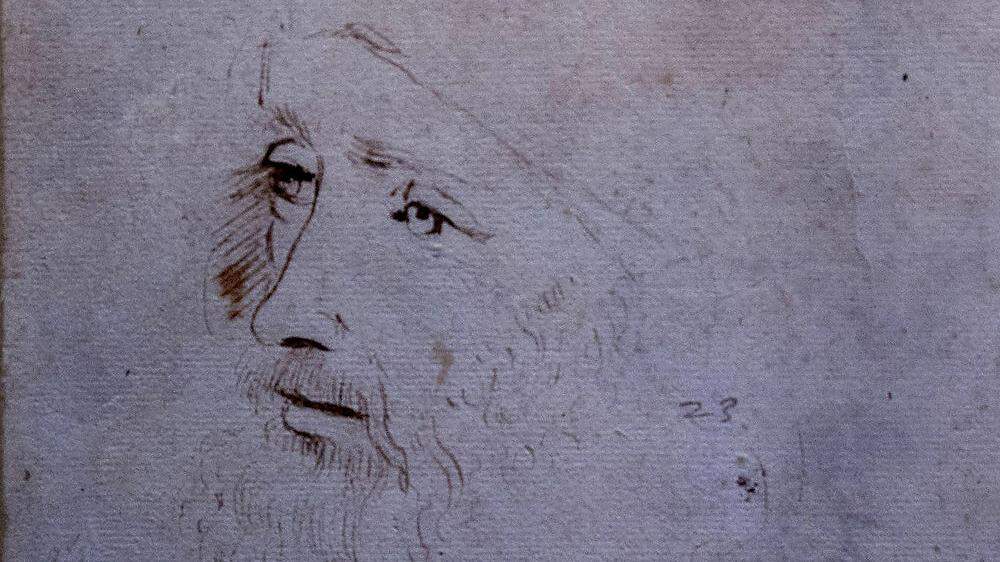 Das Porträt von  Leonardo da Vinci in der  Royal Collection in London