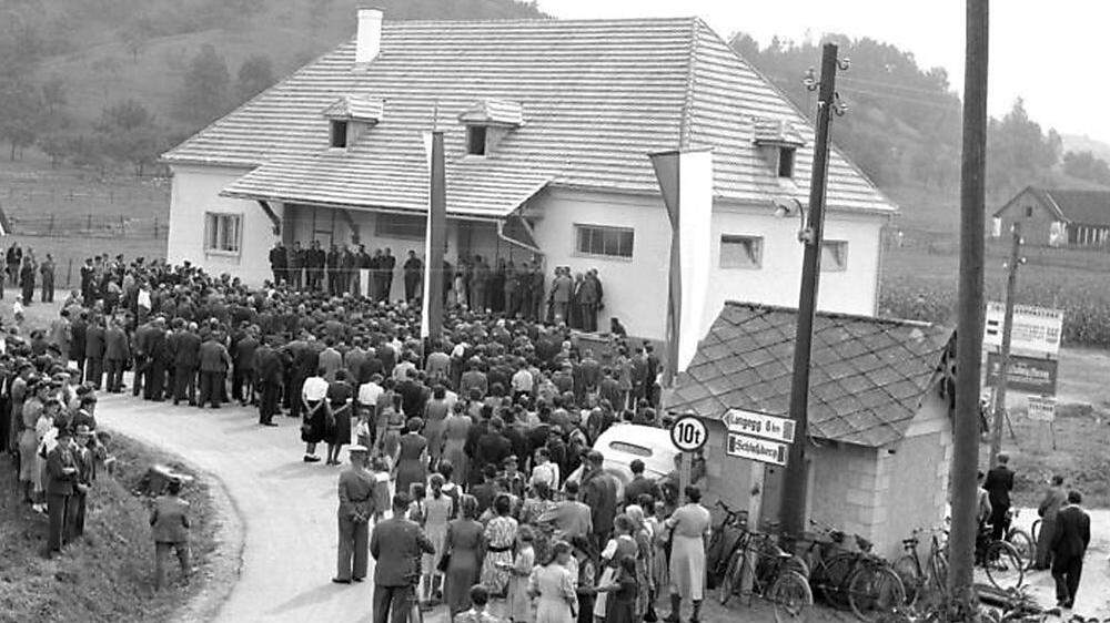 Eröffnung des Lager- und Tiefkühlhauses Leutschach 1951 	 
