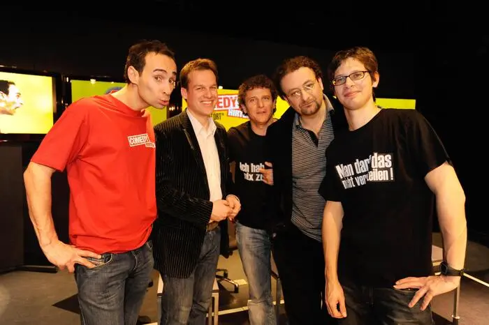 Die „Ö3 Comedy Hirten“ in ihren Anfängen, Schwab ganz rechts