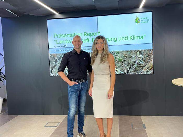 Die beiden Gründer, Maria Fanninger und Hannes Royer, präsentierten gestern den neuen Report zu Klima, Ernährung und Landwirtschaft