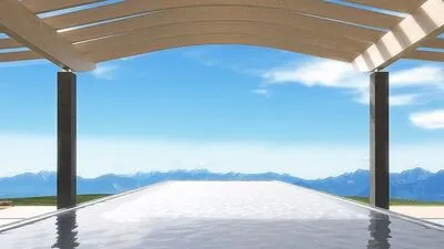 Der neue Infinity-Pool mit Panoramablick