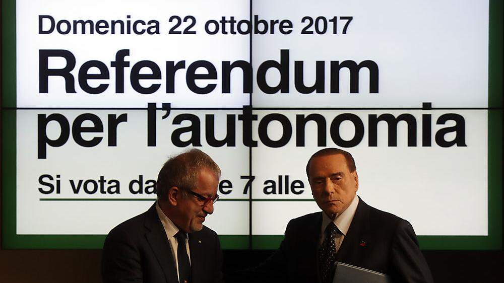 Roberto Maroni (Lombardei) erhält Unterstützung von Silvio Berlusconi 
