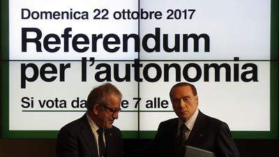 Roberto Maroni (Lombardei) erhält Unterstützung von Silvio Berlusconi 