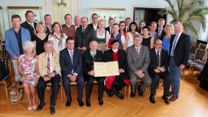 Bürgermeister Josef Ober und Antoni Szlagor mit der steirischen Delegation.