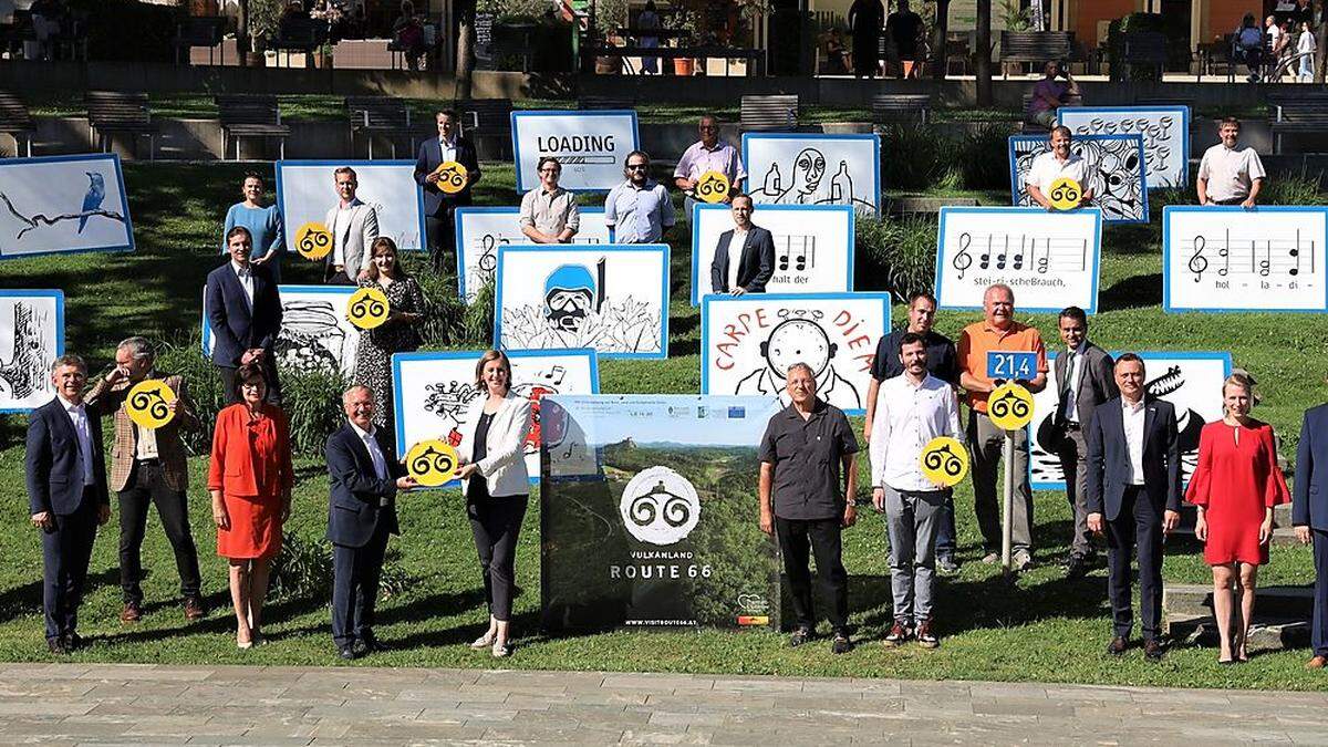 Straßentafeln werden die &quot;Lebensstraße&quot; Route 66 ausschildern