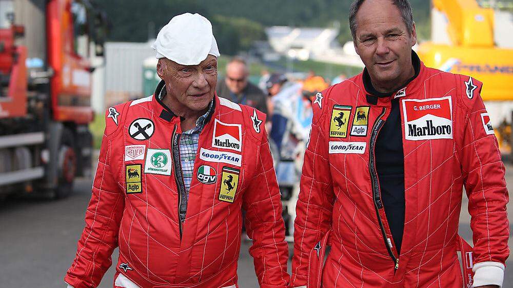 Niki Lauda (links) und Gerhard Berger