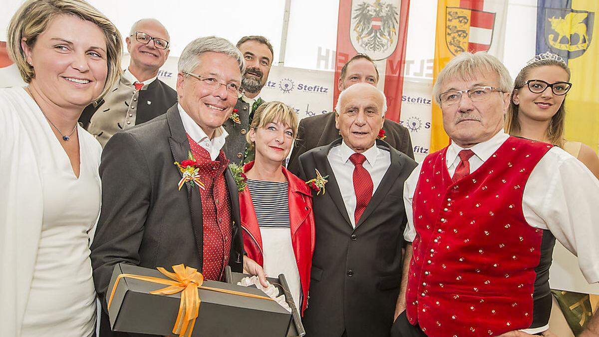 Ehrung der Gemeinde Goriška Brda mit Bürgermeister Franc Musič