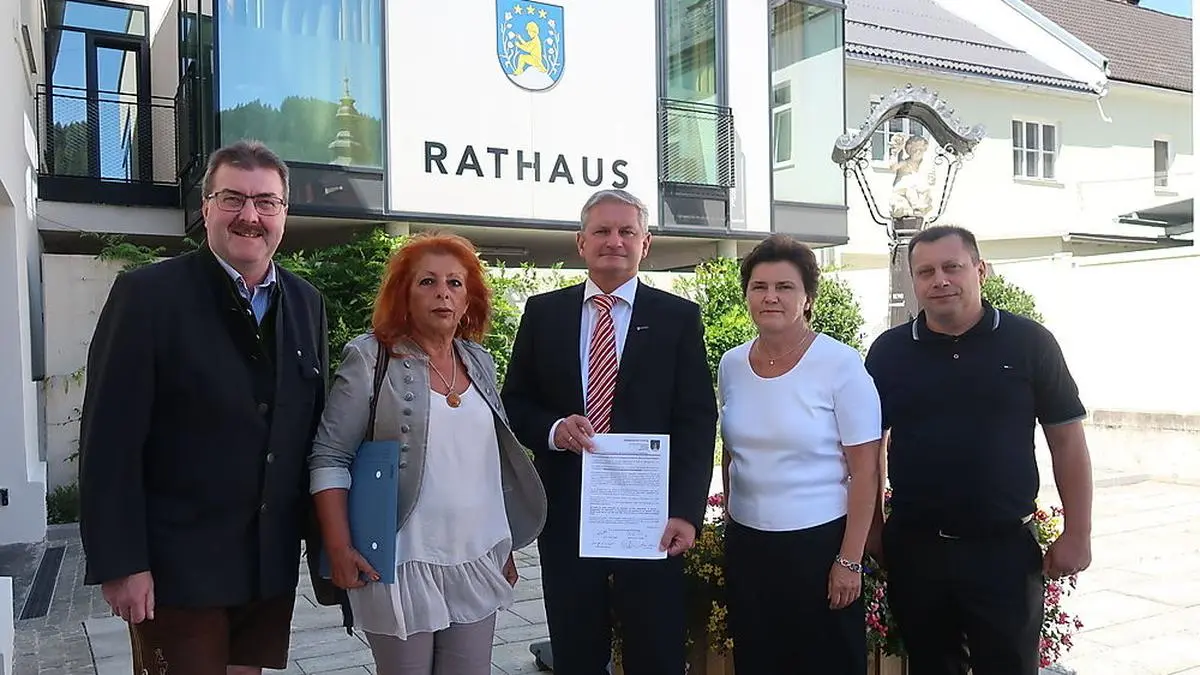 Josef Grätzhofer, Eva Hechtner, Christian Sander, Christine Seitinger und Mario Zver