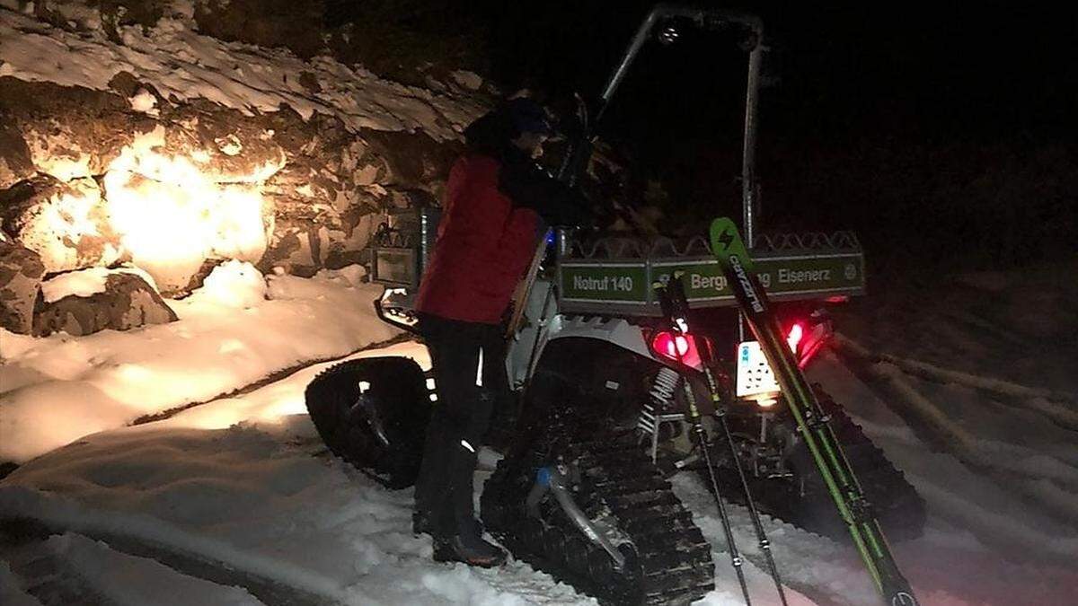 Nächtlicher Einsatz der Bergrettung Eisenerz