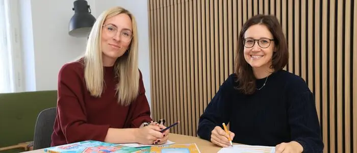 Illustratorin Lisa Freidl und Autorin Stephanie Herbsthofer