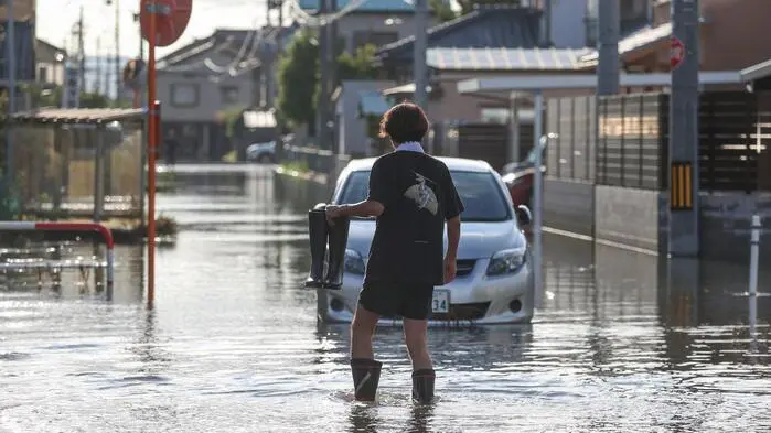 Unwetter und Regenfälle in Japan