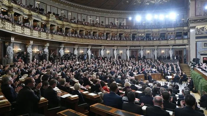 Im Historischen Sitzungssaal im Parlament in Wien fand am Donnerstag die Angelobung von Alexander Van der Bellen als neuer Bundespräsident statt.