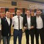 Gastinger, Junuzovic, Liendl, Preisträger Wadl mit seinem „Bruno“, Geyer und Engl (von links) 