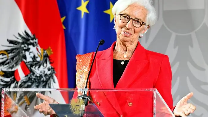 Nur ein Hauch von Optimismus: Christine Lagarde in der Wiener Hofburg