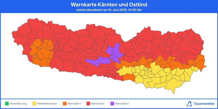Tauernwetter.at hebt Warnstufen an