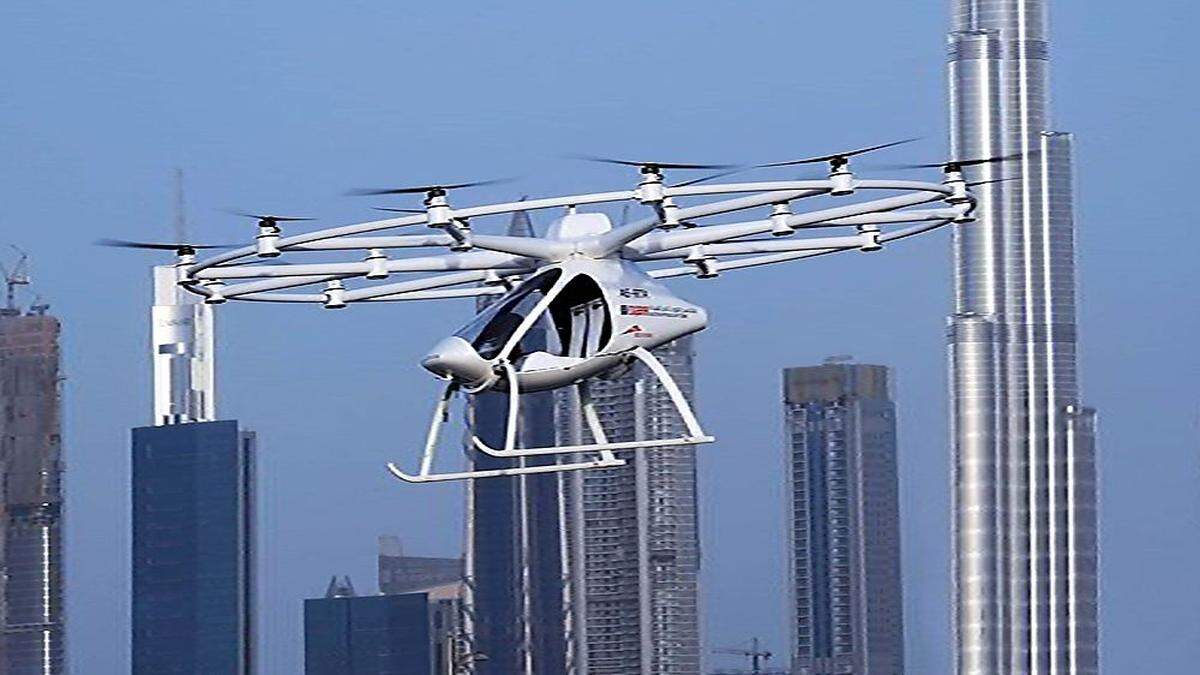 Der Volocopter beim Test in Dubai