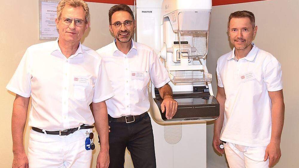 Radiologen Johannes Zöttl, Andreas Pichler und Albert Schweiger haben nun auch eine Ordination im Krankenhaus 