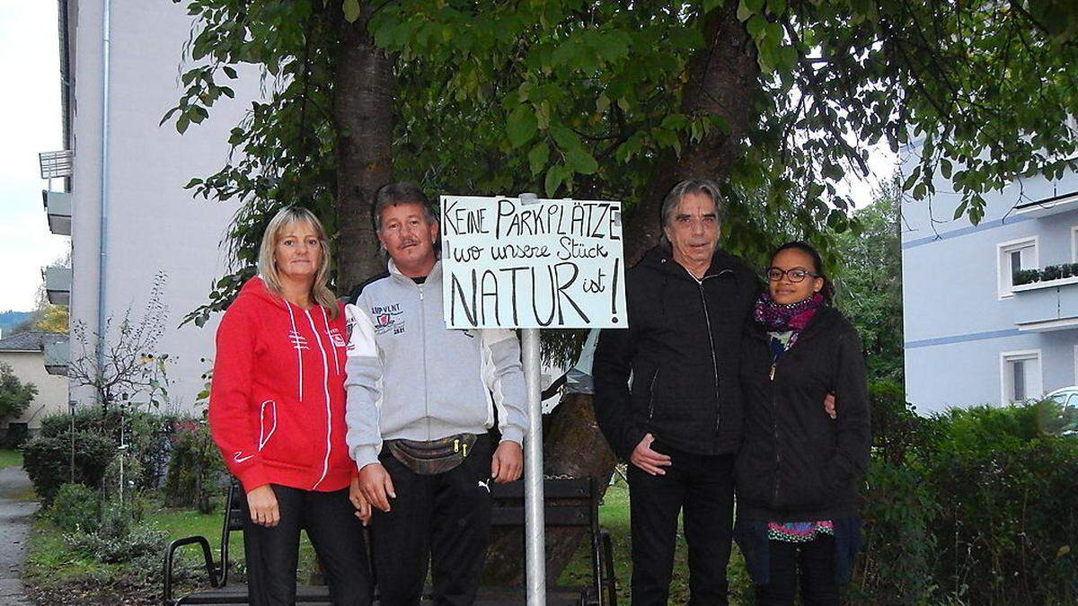 Kämpfen für ihr Stückchen Grün: Irene Unterzaucher, Albert Gresak, Karl Schiefer und Stelly Maignan