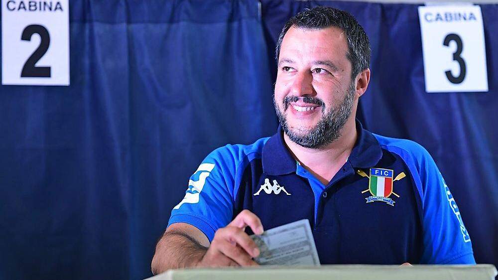 Erst um 23 Uhr schließen die Wahllokale in Italien. Matteo Salvinis Lega dürfte zu den Gewinnern gehören