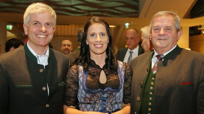 Die Veranstalter Christian Korn, Urška Šoštar und Heinrich Schmidlechner.