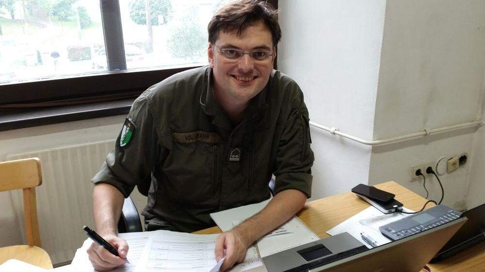 Thomas Vollmann hat sich freiwillig für den Dienst in der Kaserne gemeldet