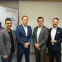 WKO-Regionalstellenleiter Lukas Kalcher und die Volksbank-Regionalleiter Uros Vracko, Jürgen Vötsch und Philipp Hofer