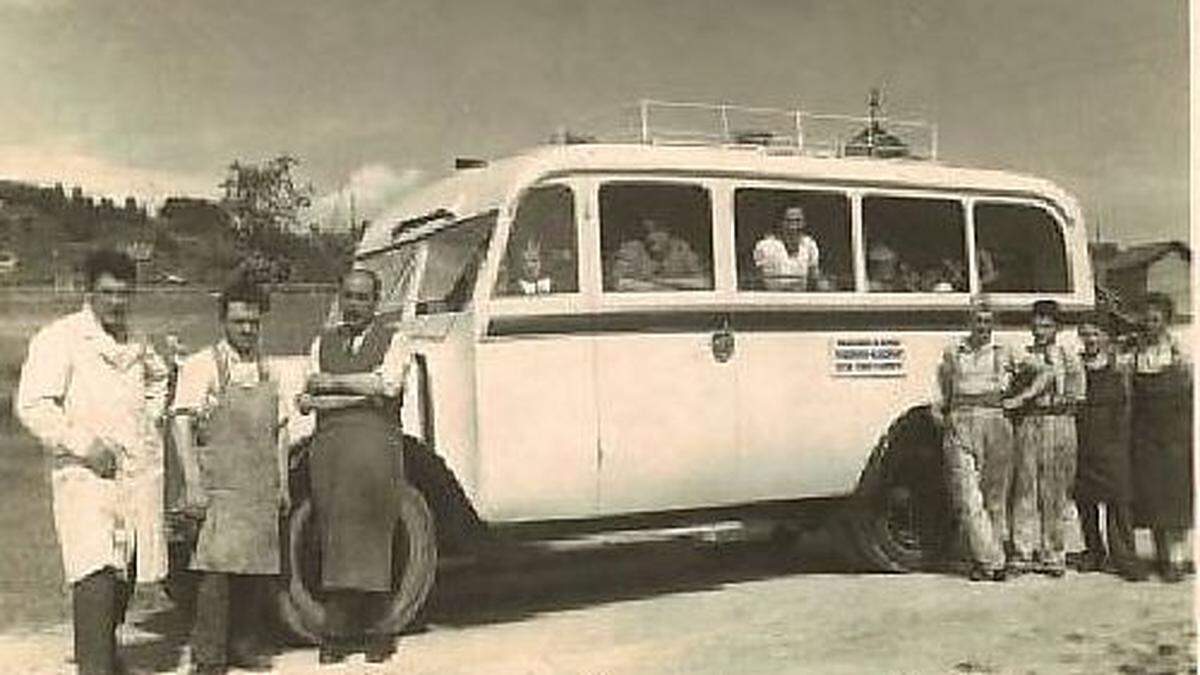 Von 1935 bis 1936 wurden drei Omni- busse gebaut. Sohn Fritz Nusser senior hat auch schon als Lehrling mitgearbeitet