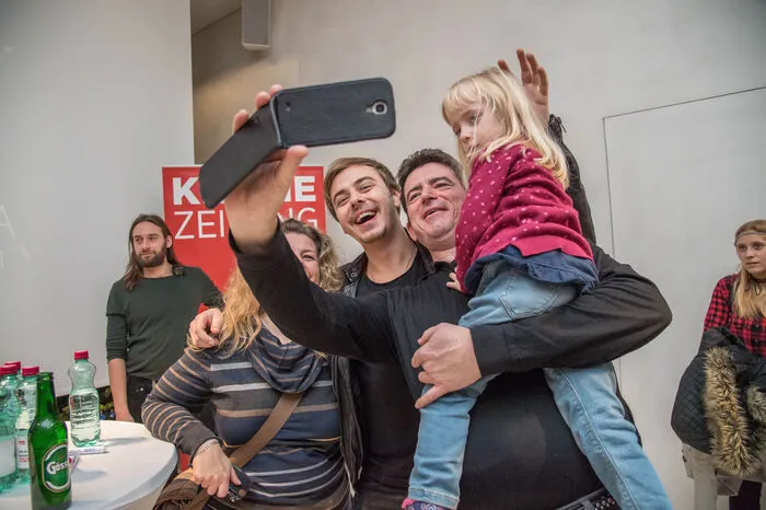 ... und sogar ganz kleine Fans waren dabei.