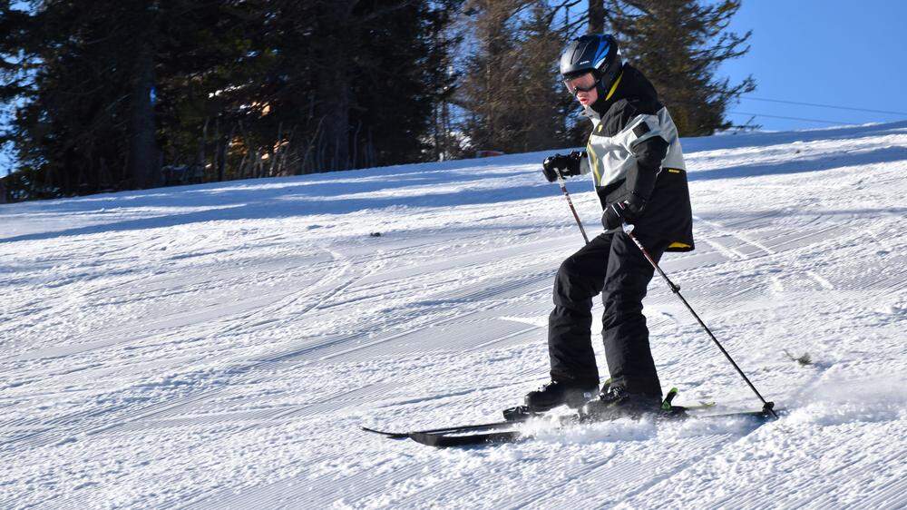 Gregor Wurzer trainierte fleißig für das erste inklusive Schul-Skirennen