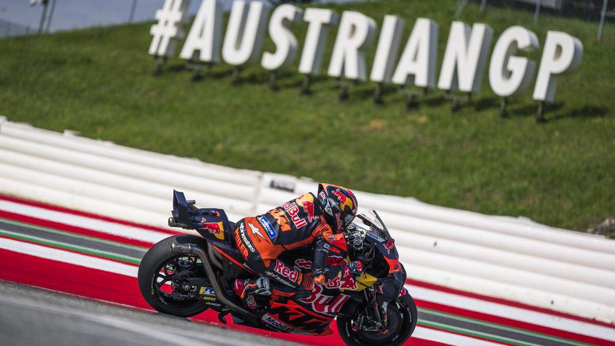 Jack Miller (KTM, Australia) races during the MotoGP World Championship in Spielberg, Austria on August 18, 2023